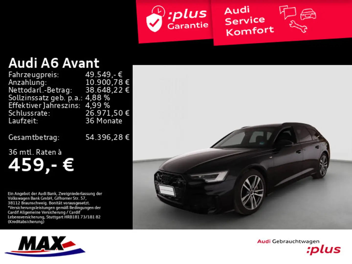 Audi A6 50 TFSI e QUATTRO S LINE +MATRIX+OPTIK+ Schwarz - 1