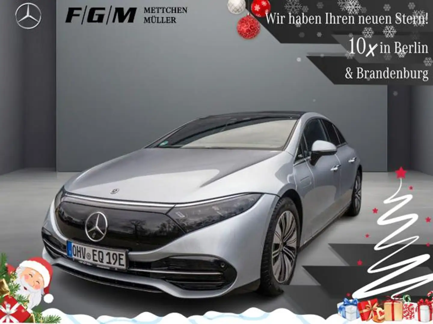 Mercedes-Benz EQS 450 DigiLight|KeyGo|S-Dach|360|Pano|Sitzhz Argento - 1