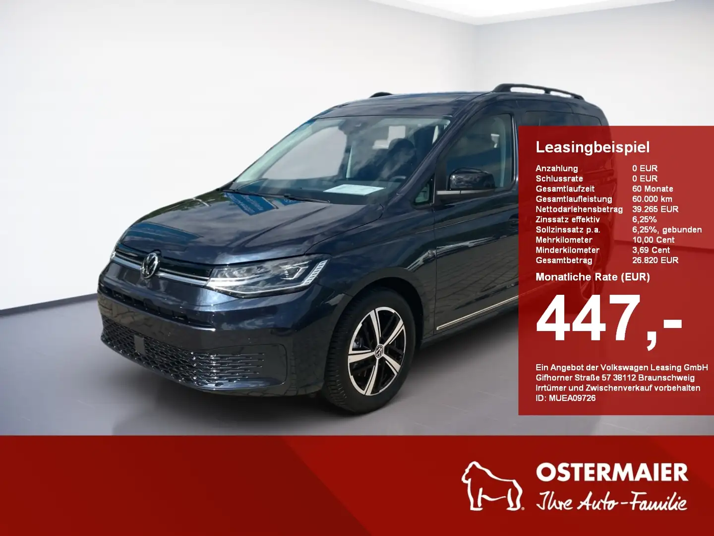 Volkswagen Caddy Dark Label 1.5TSI 114PS 6-GANG LED.ACC.NAVI.KAMERA Blau - 1