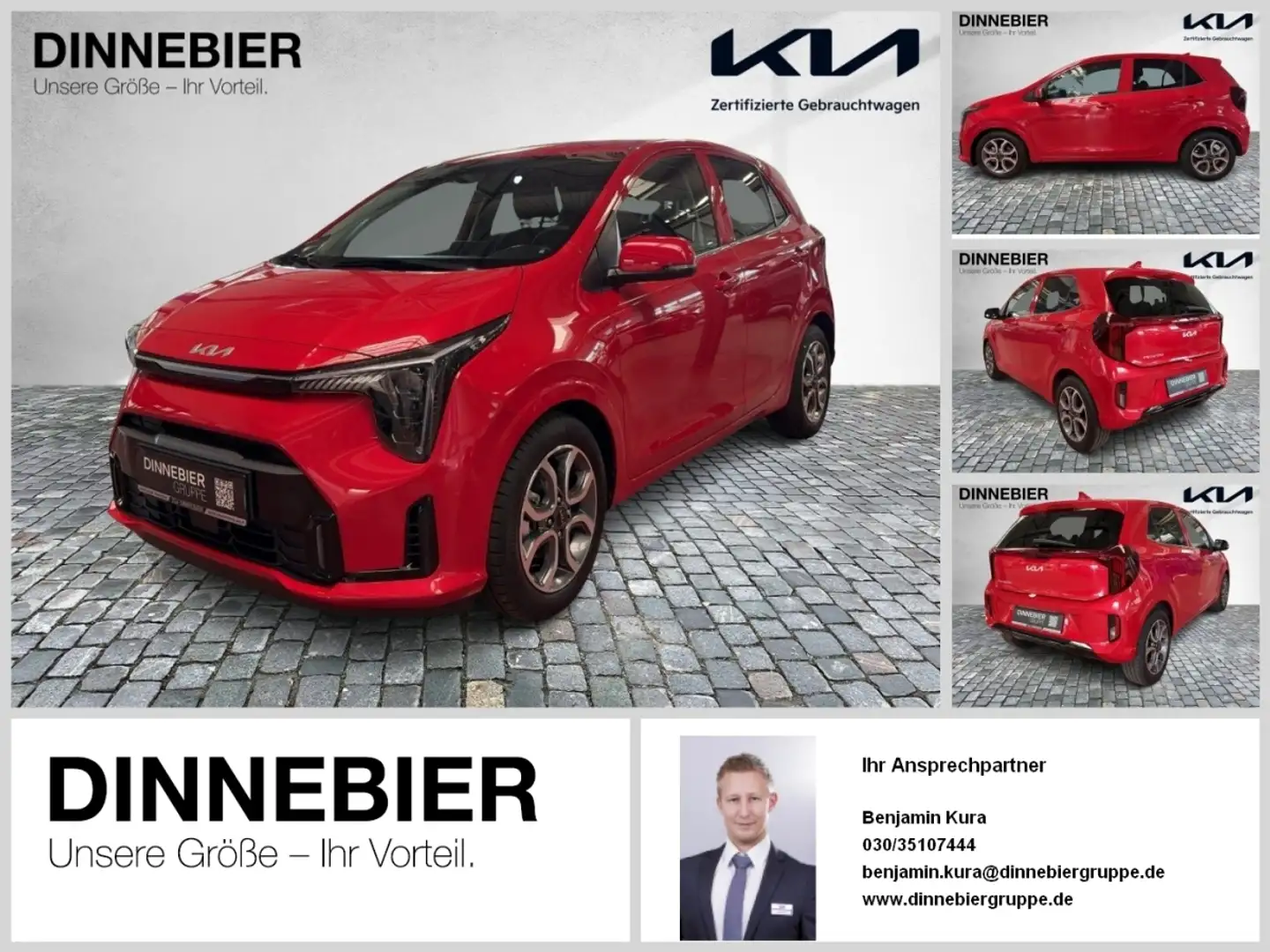 Kia Picanto PE2 1.2 AMT SPIRIT SpurH KlimaA Navi LM Rot - 1