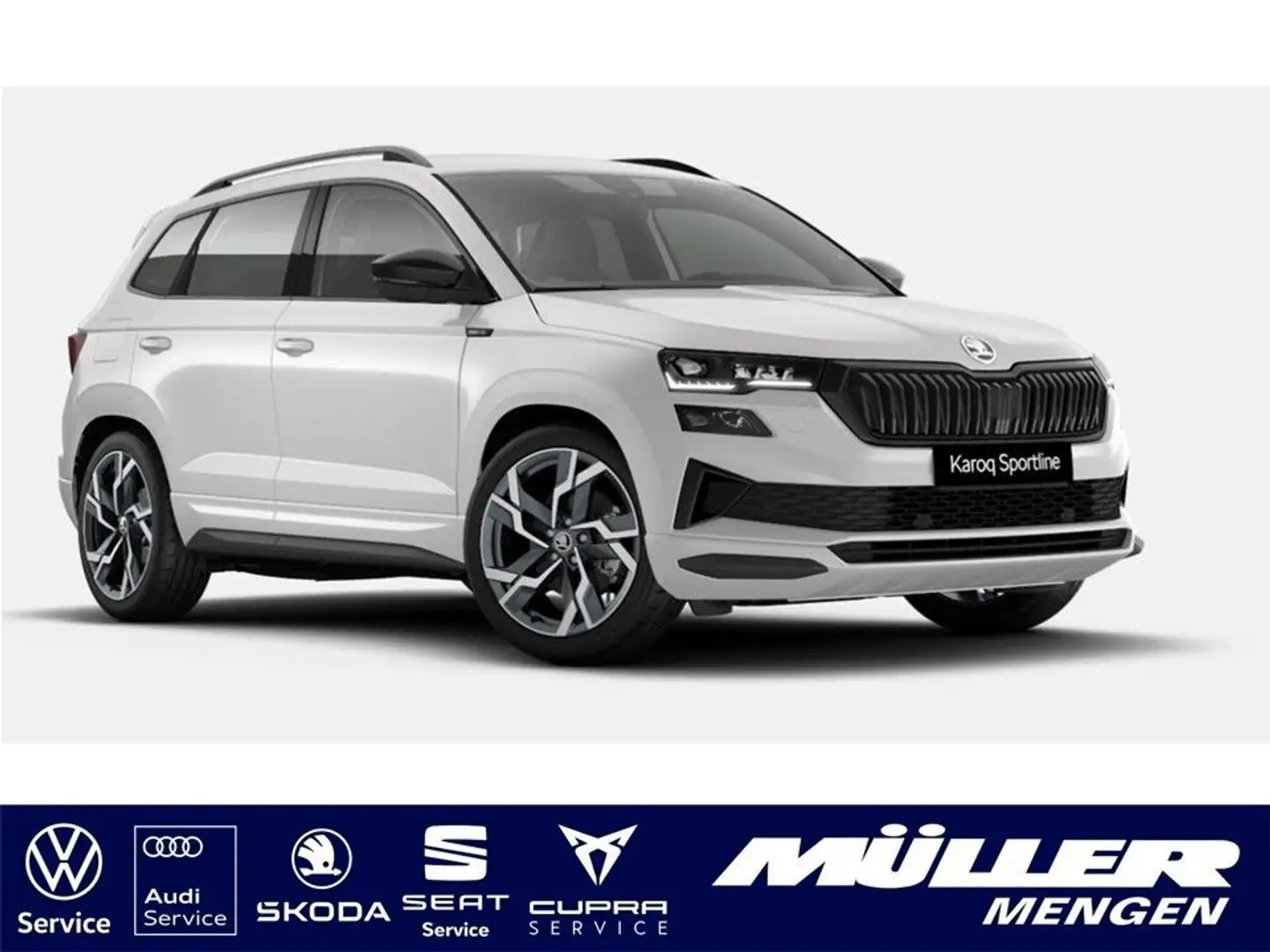 Skoda Karoq Sportline 1,5 TSI DSG Navi|AHK|ACC|Kamera Weiß - 1