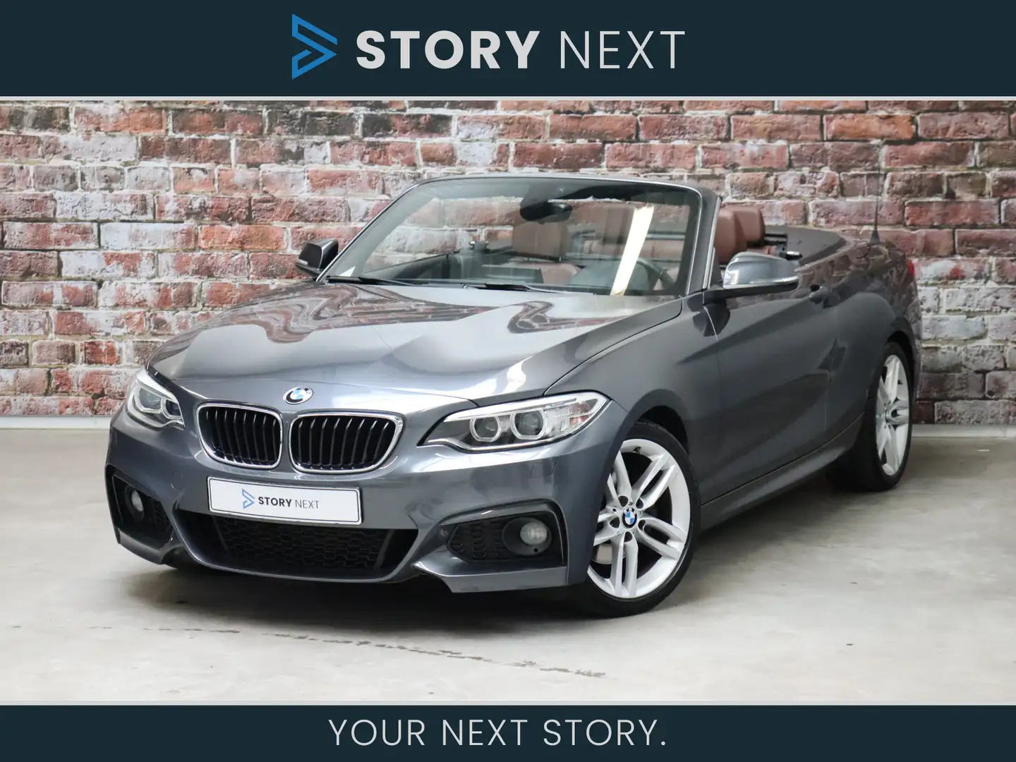 BMW 220 2 Serie Cabrio 220i High Executive M Sport Pakket Gris - 1