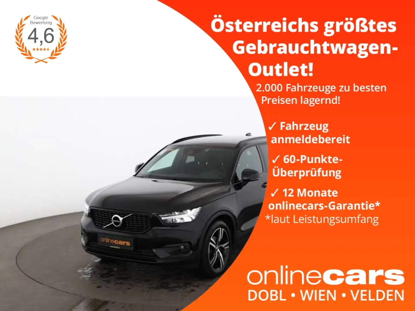 Volvo XC40 T3 R-Design Aut LED STANDHZ NAVI LEDER R-CAM Zwart - 1