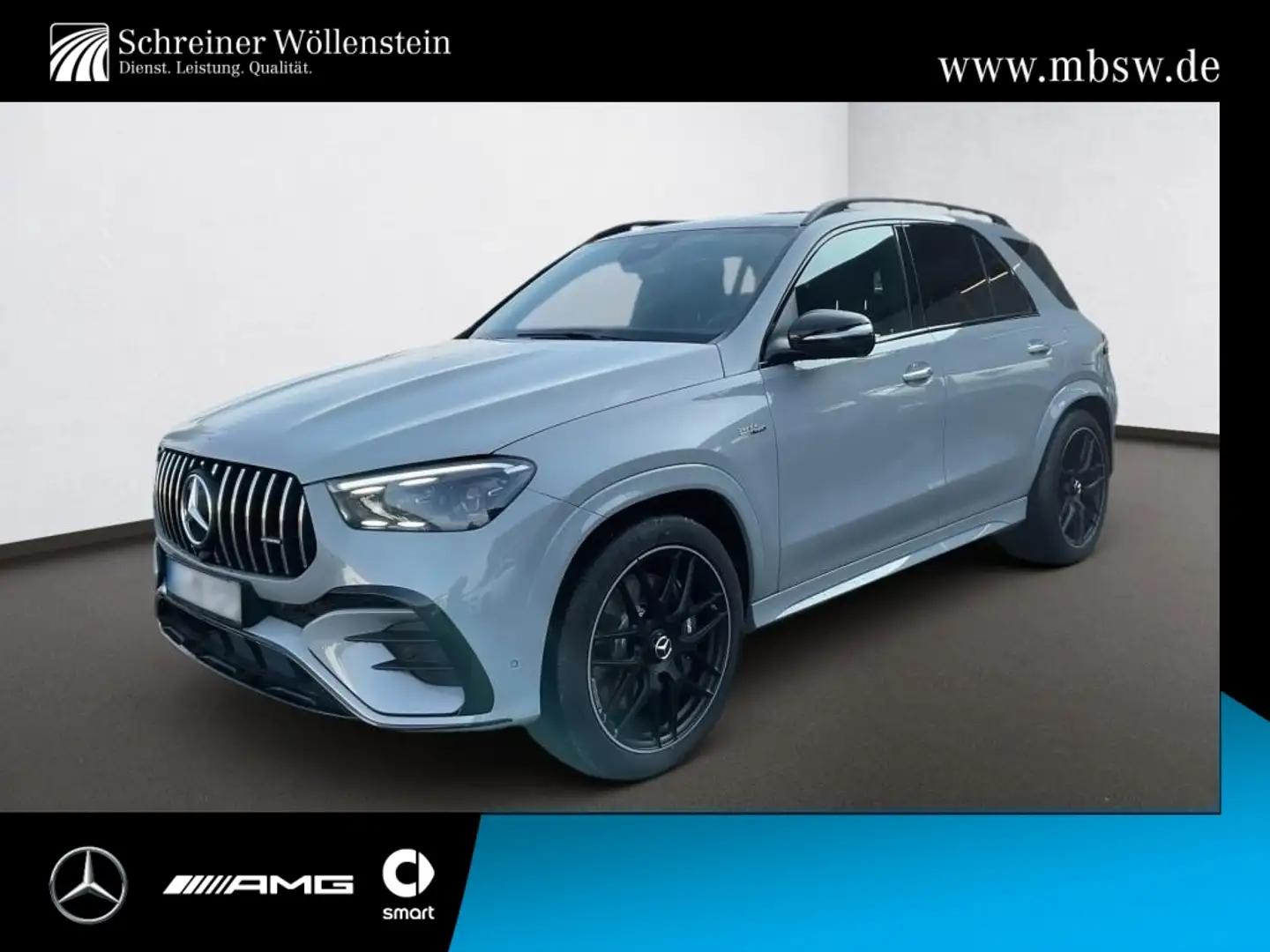 Mercedes-Benz GLE 53 AMG HY 4m+ Night*AHK*Pano*Head-UP*Burmes. Szürke - 1