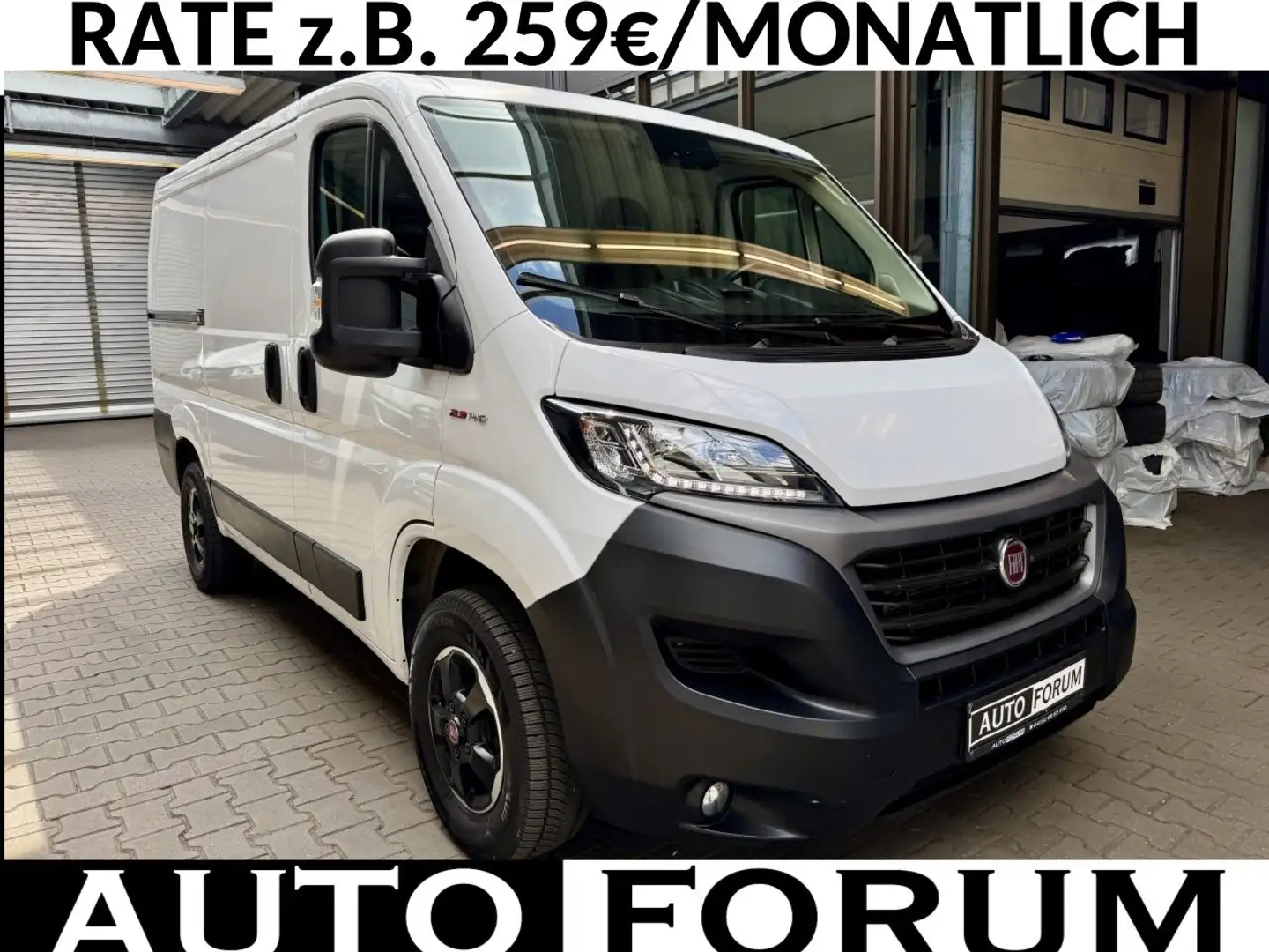 Fiat Ducato 2.3 D L1H1 AUTOMATIK KLIMA AHK CAM TEMPOM Weiß - 1