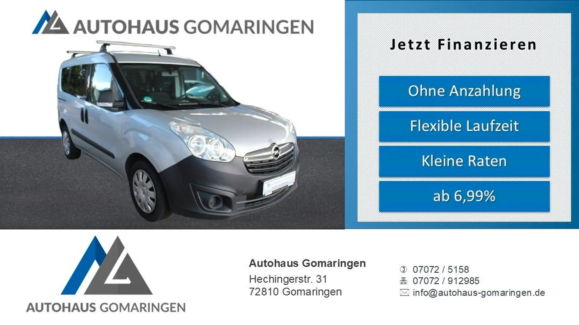 Opel Combo D Selection L1H1*Klima*Navi*FES*TÜV Neu* Silber - 1