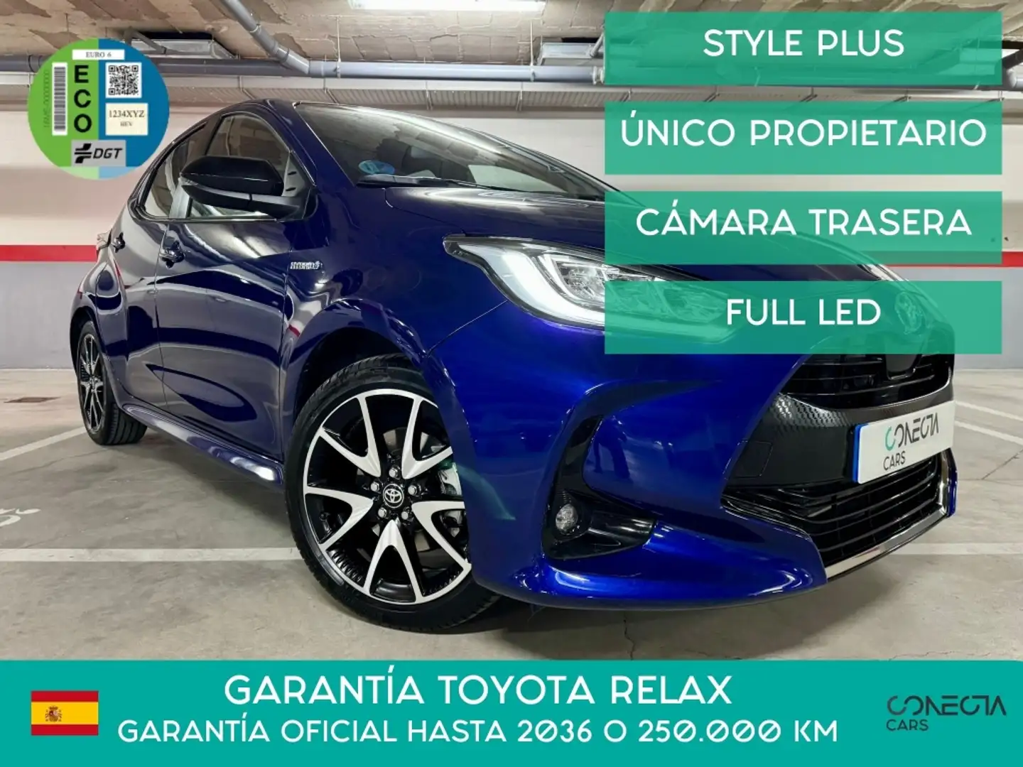 Toyota Yaris 120H 1.5 Style Plus Azul - 1