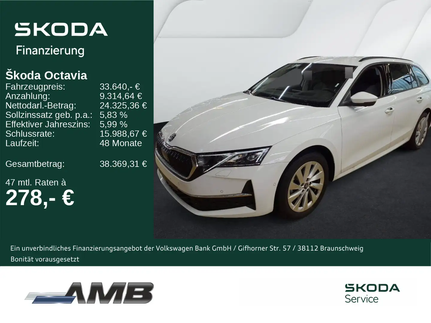 Skoda Octavia Combi Selection 1.5 eTSI AHK/Standhzg Weiß - 1