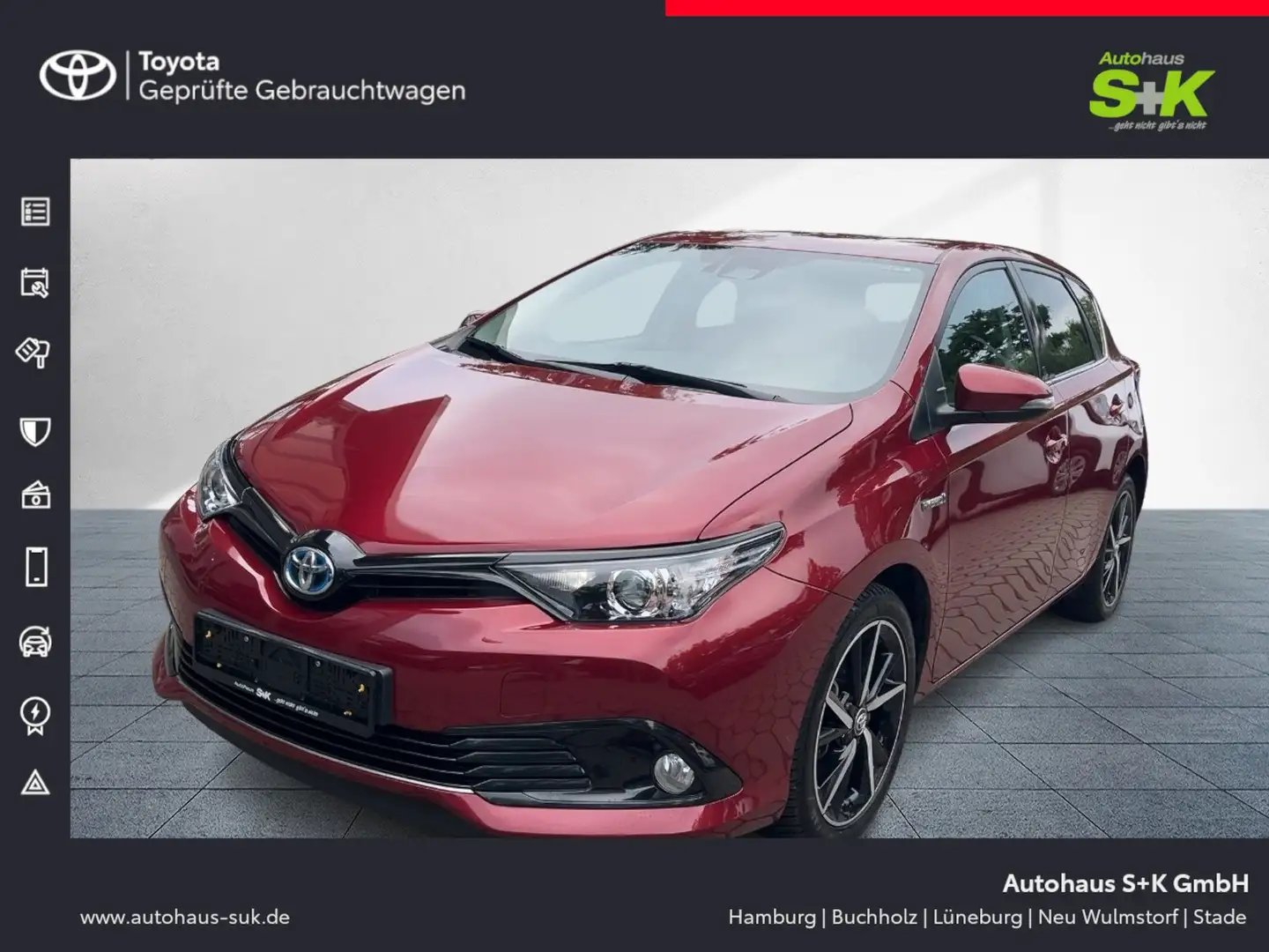 Toyota Auris Hybrid: 1,8-l-VVT+Team D+GJR+R-Kamera+SHZ+ Rouge - 1