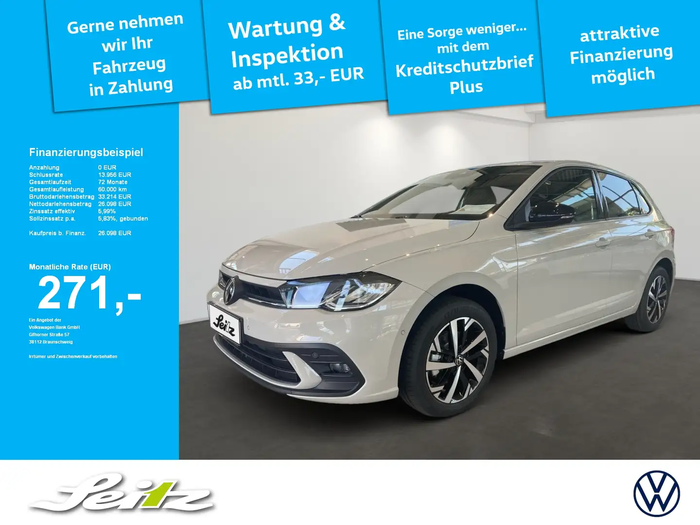 Volkswagen Polo VI 1.0 TSI Goal *NAVI*KAMERA*SITZH*LED* Grau - 1
