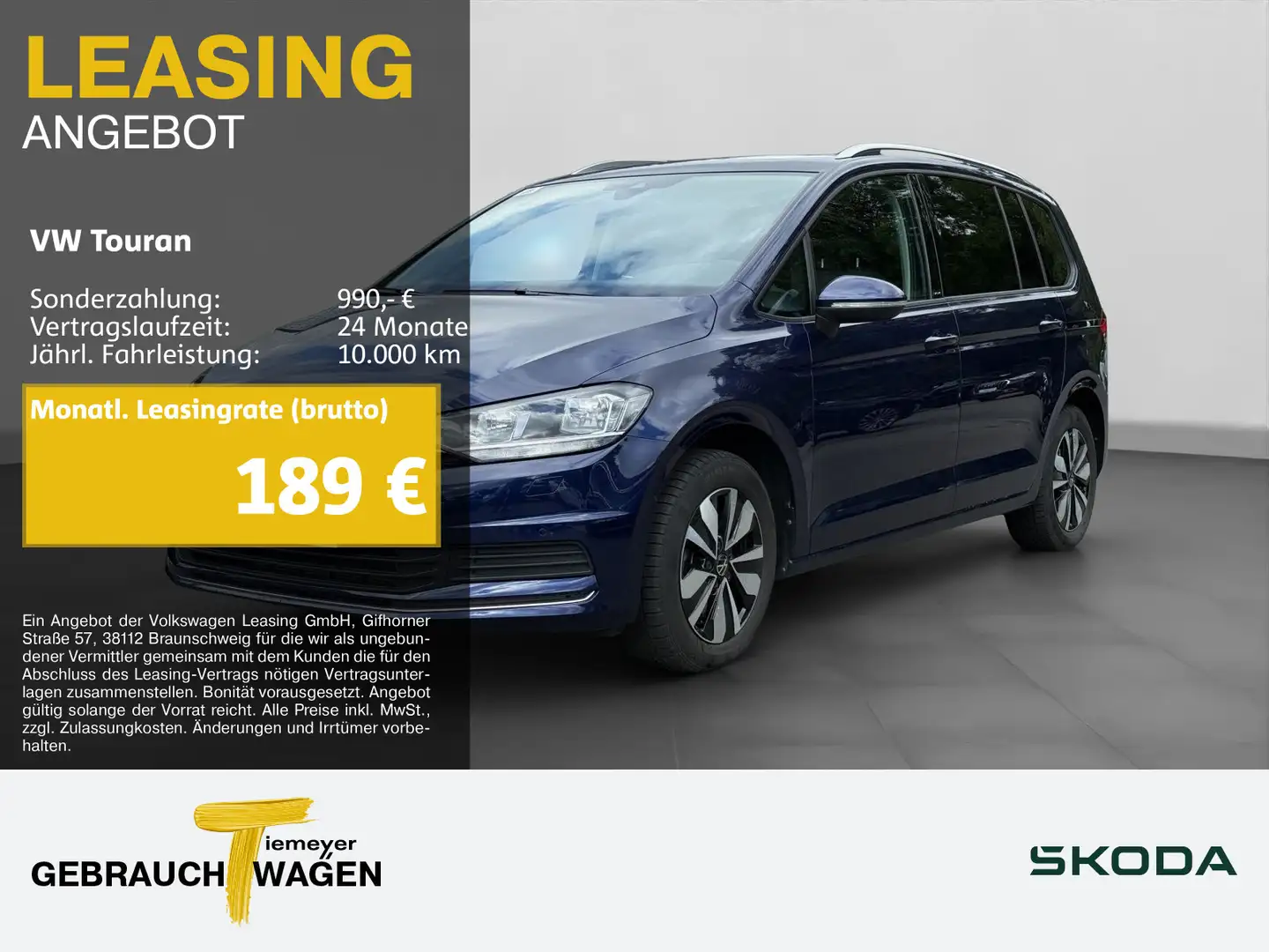 Volkswagen Touran 1.5 TSI DSG MOVE 7SITZE NAVI KAMERA Blau - 1