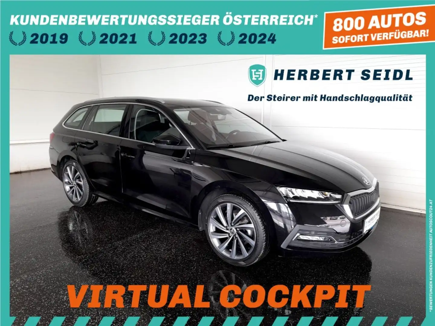 Skoda Octavia Combi FIRST ED 2,0 TDI DSG *MATRIX-LED / 18 ZOLL / VIRTUELL / NAVI / MEMORY SPORTSITZE / TEMPOMAT / KEYLESS* Schwarz - 1
