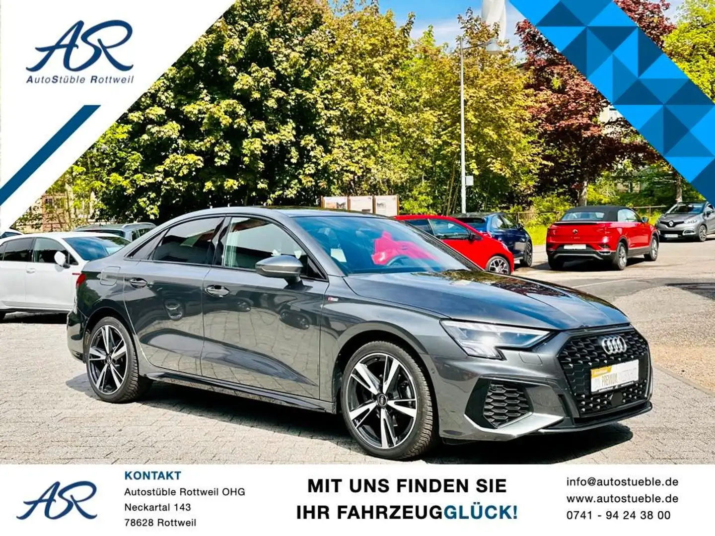 Audi A3 30 TDI S Line S-tronic PDach ACC Kamera 18" Gris - 1
