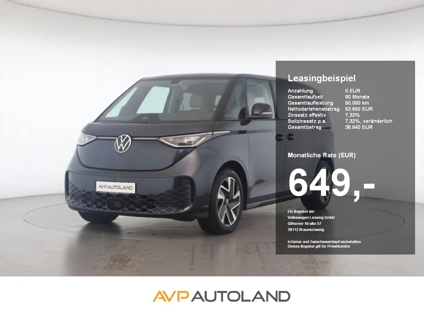 Volkswagen ID. Buzz Pro KR | IQ.LIGHT | 5-J-GAR. | AHK | Blau - 1