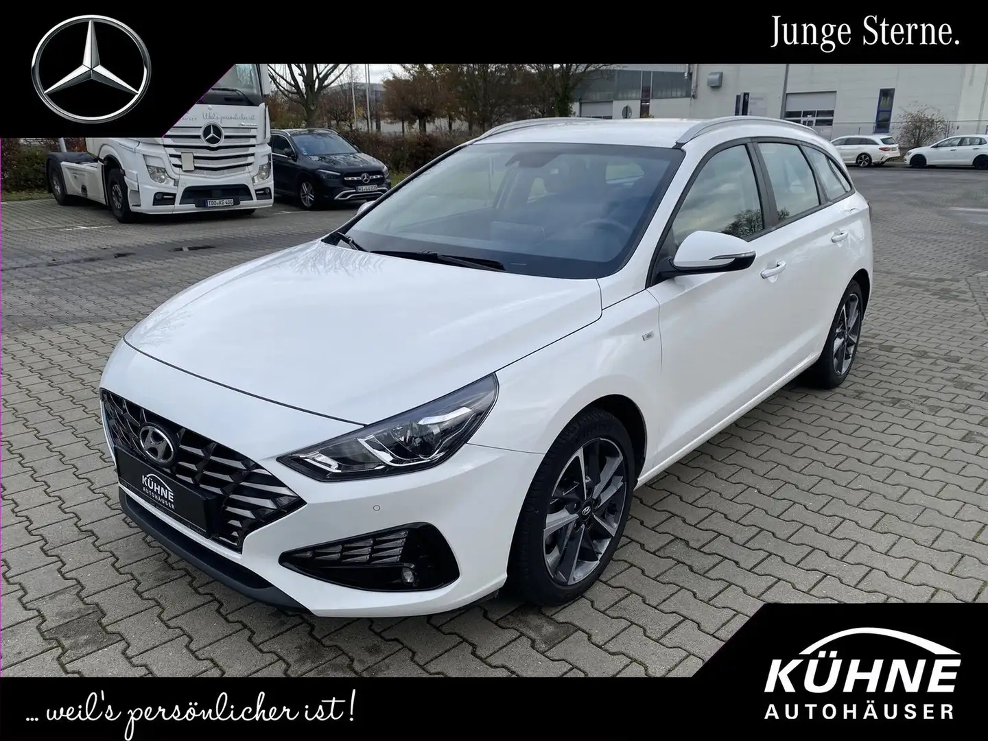 Hyundai i30 1.5 T-GDI 48V Navigation+Kamera+AHK 24.000KM Blanc - 1
