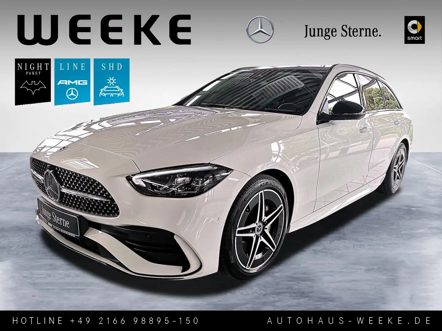 Mercedes-Benz C 220 d T AMG ADVANVED PLUS+NIGHT+PANO-SD+MEMORY Blanc - 1