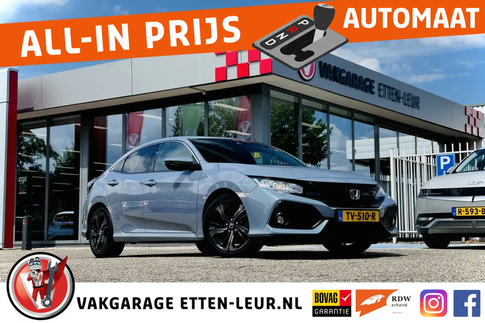 Honda Civic 1.0 i-VTEC Premium / TREKHAAK / CAMERA Grijs - 1