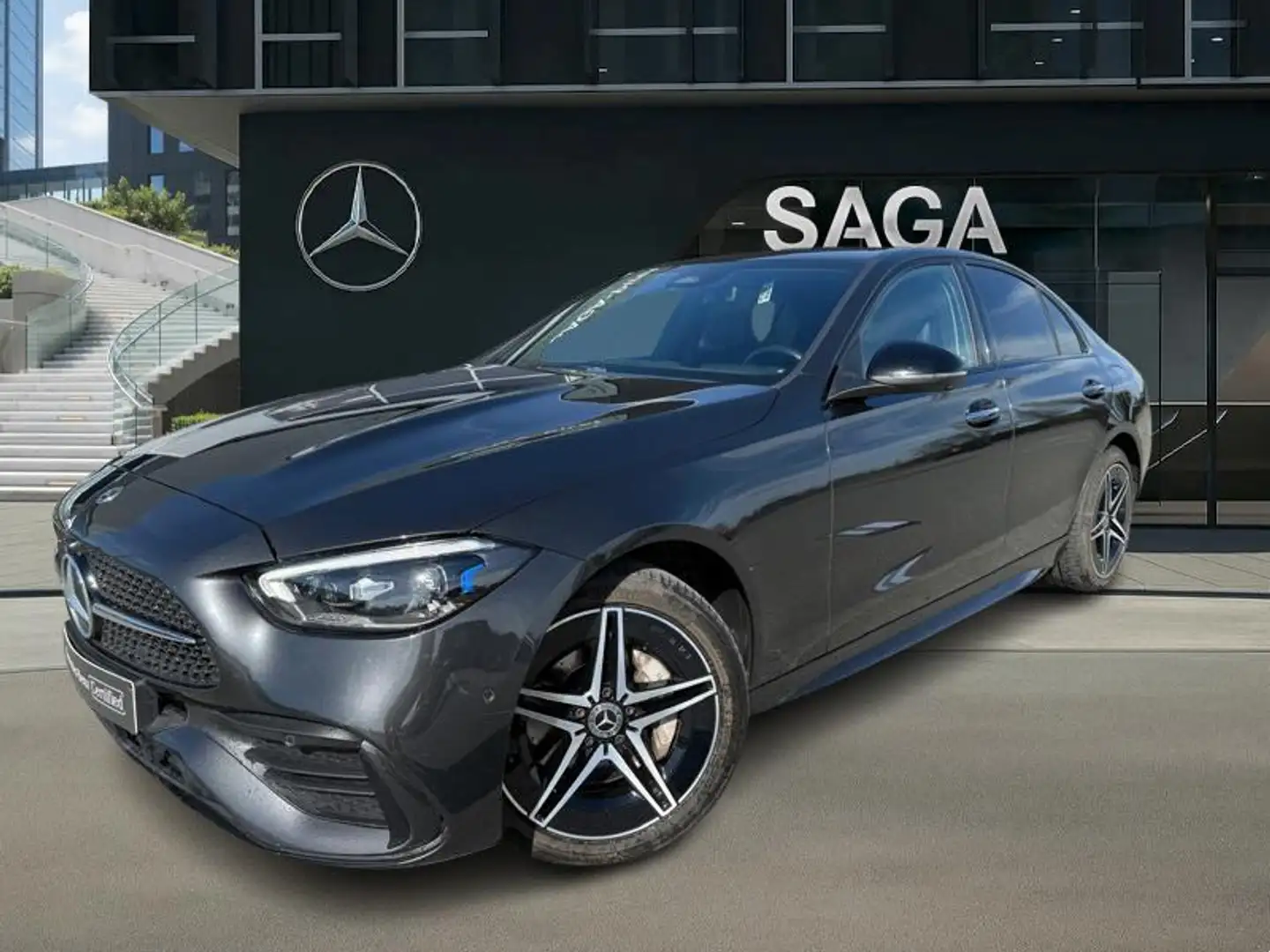 Mercedes-Benz C 300 e Berline AMG Pack Night Pano Gris - 1