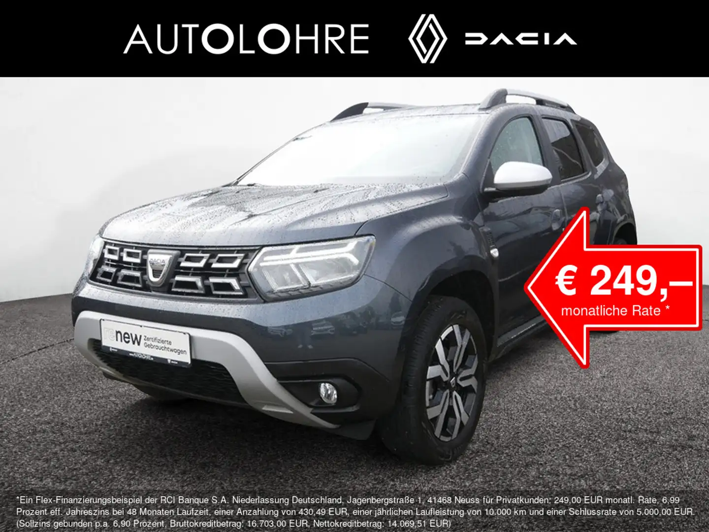 Dacia Duster Prestige TCe 130 2WD KAMERA NAVI LED Grijs - 1