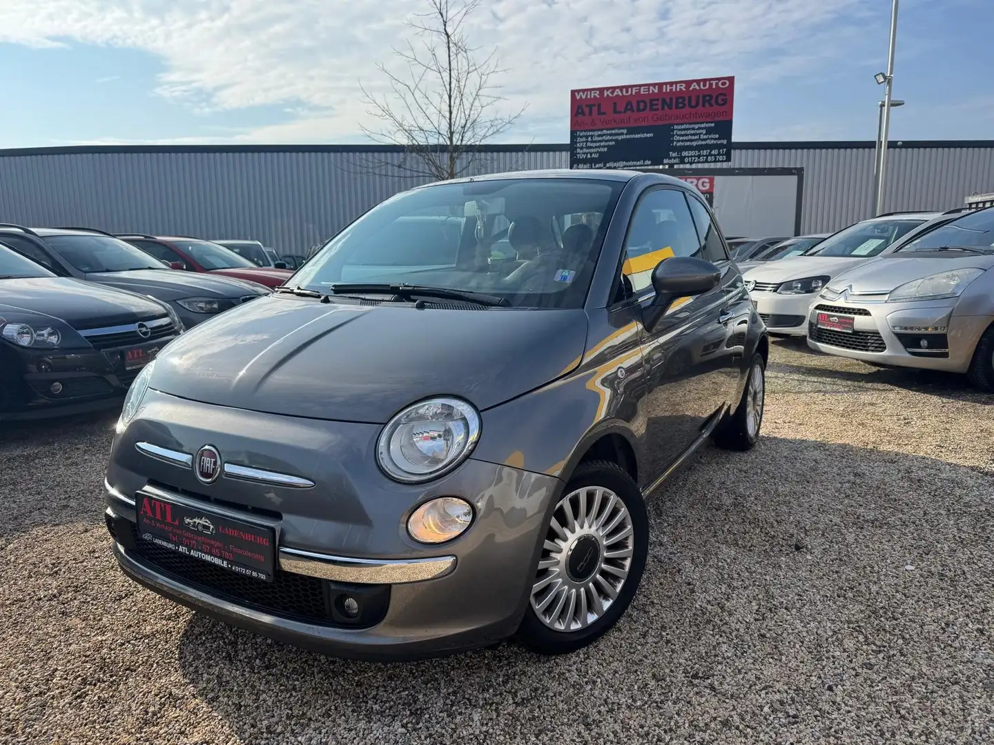 Fiat 500 Lounge Gris - 1