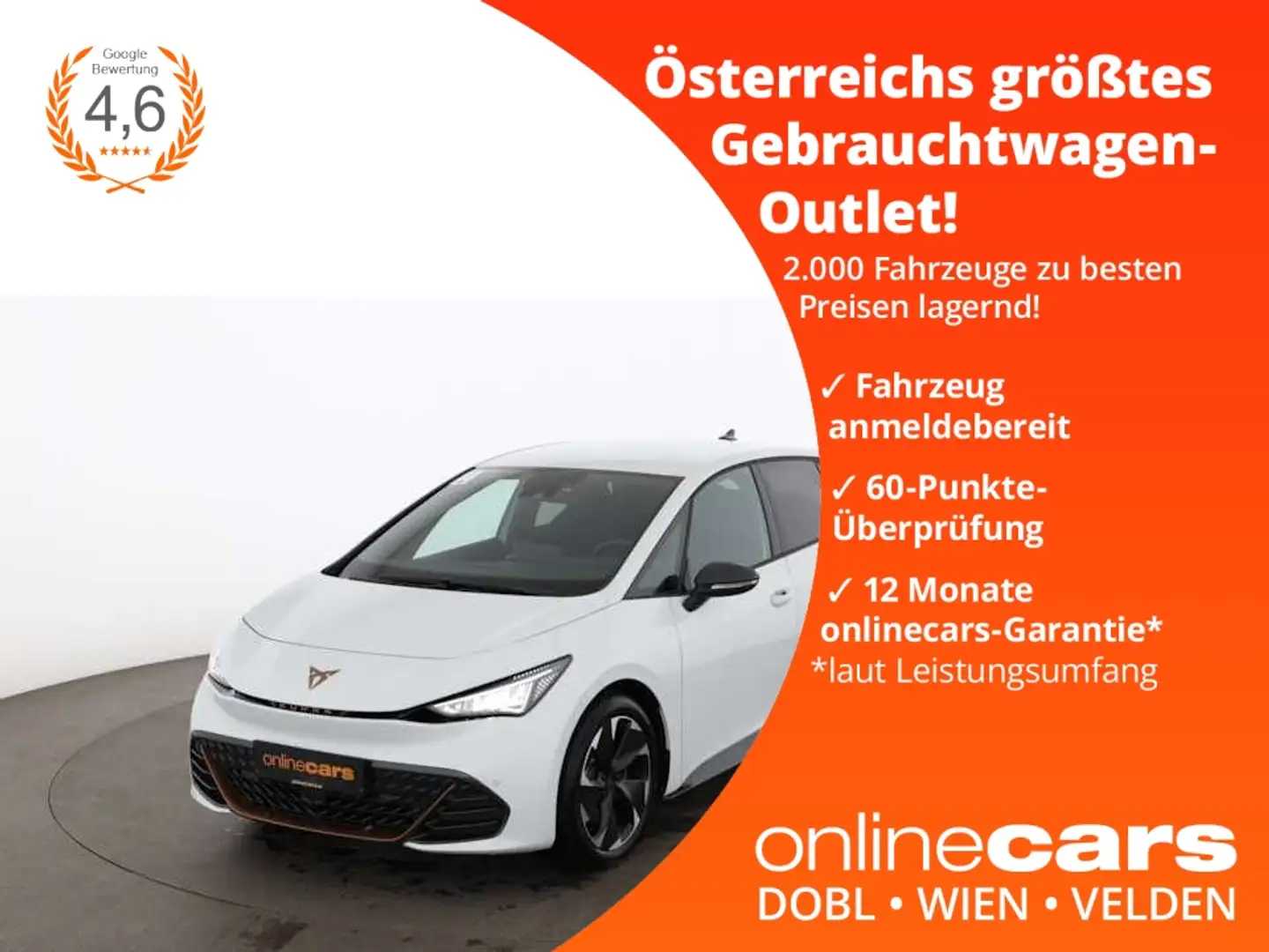 CUPRA Born 170 60kWh Aut LED WAERMEPUMPE RADAR NAVI PDC Weiß - 1