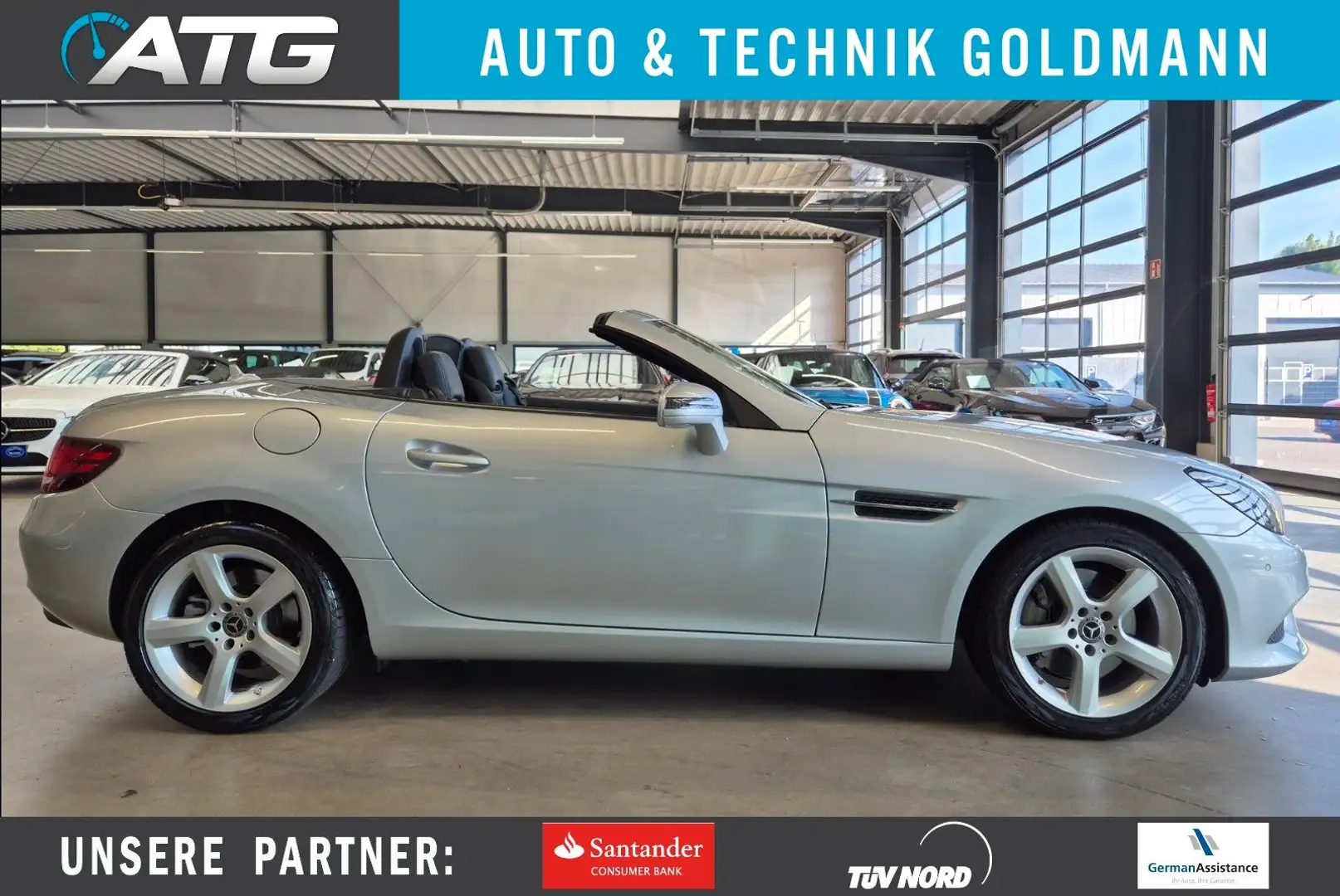 Mercedes-Benz SLC 200 ROADSTER LEDER NAV LED PDC PANO AIRSCARF Silber - 1