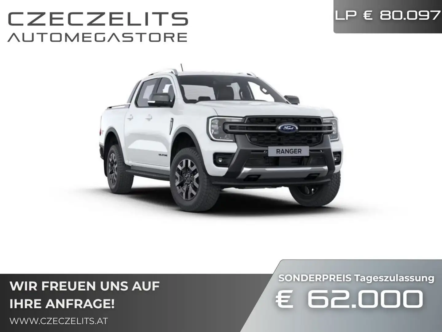 Ford Ranger Ranger Doppelkabine Wildtrak e-4WD 2,0 EcoBlue ... Weiß - 1