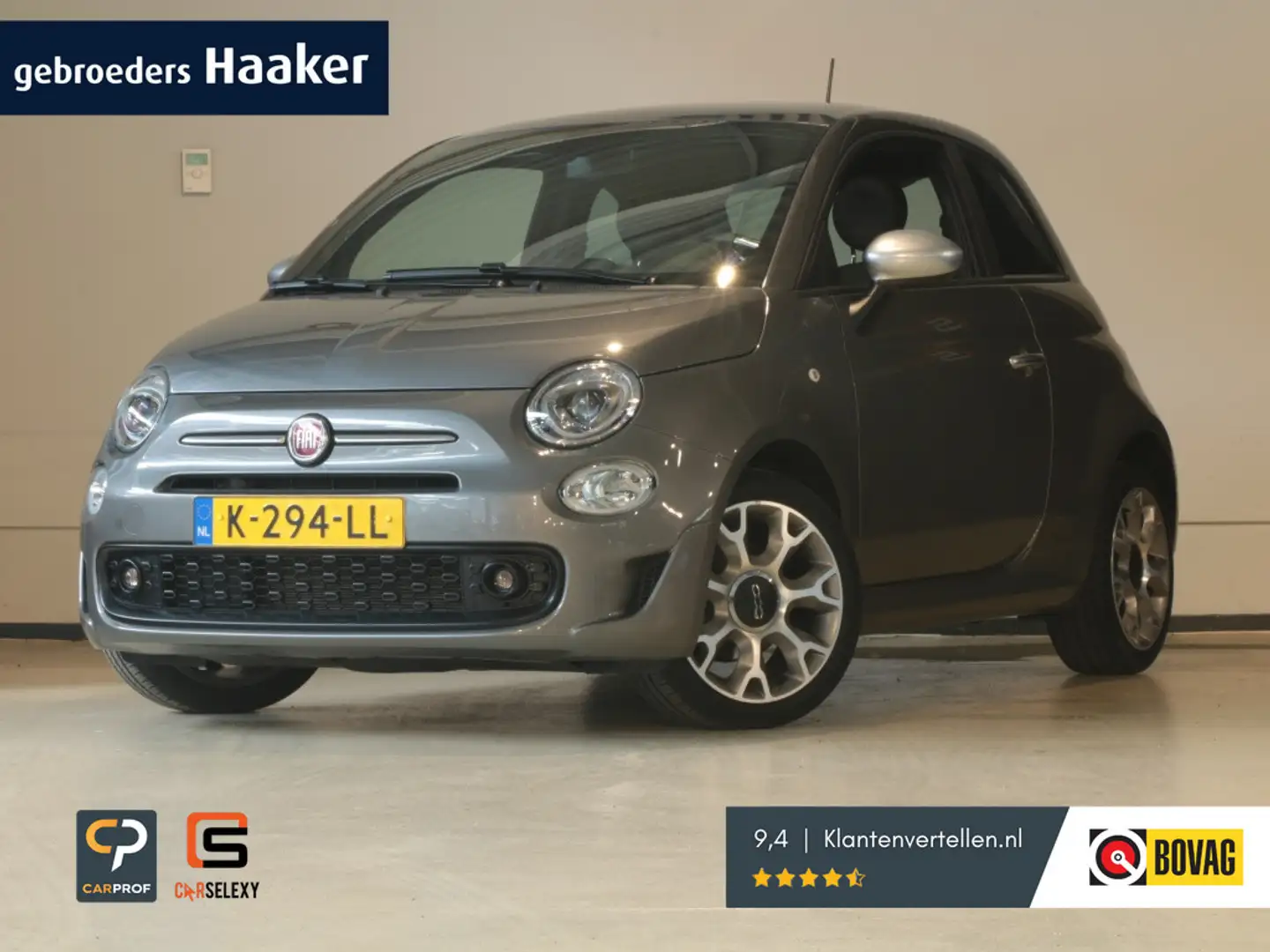 Fiat 500 1.0 Hybrid Rockstar * Zorgeloos rijden, zonder ext Grijs - 1