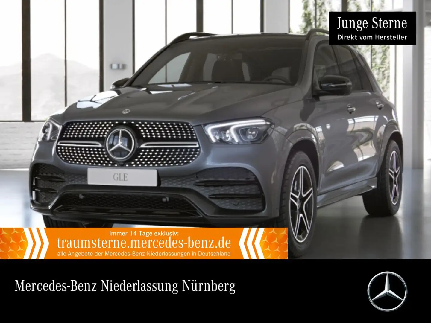 Mercedes-Benz GLE 400 d 4M AMG+NIGHT+PANO+360+AHK+LED+FAHRASS+9G Grau - 1