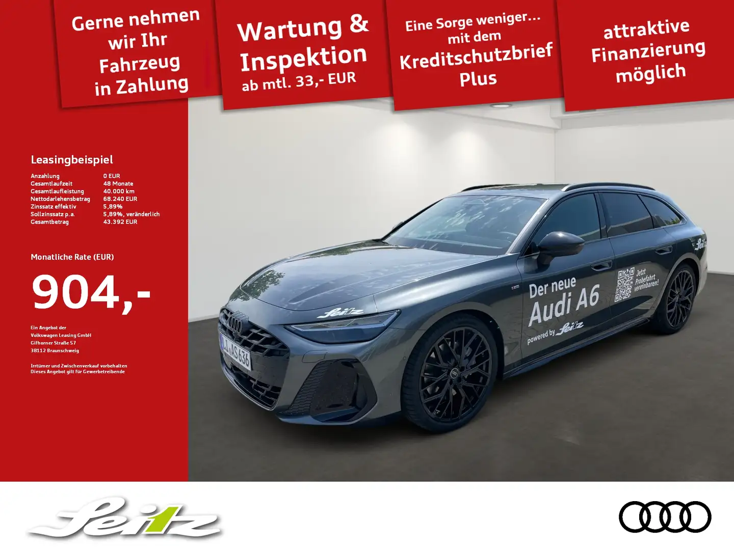 Audi A6 Avant 2.0 TDI quattro edition one *APPCON*KAMERA*M Grau - 1