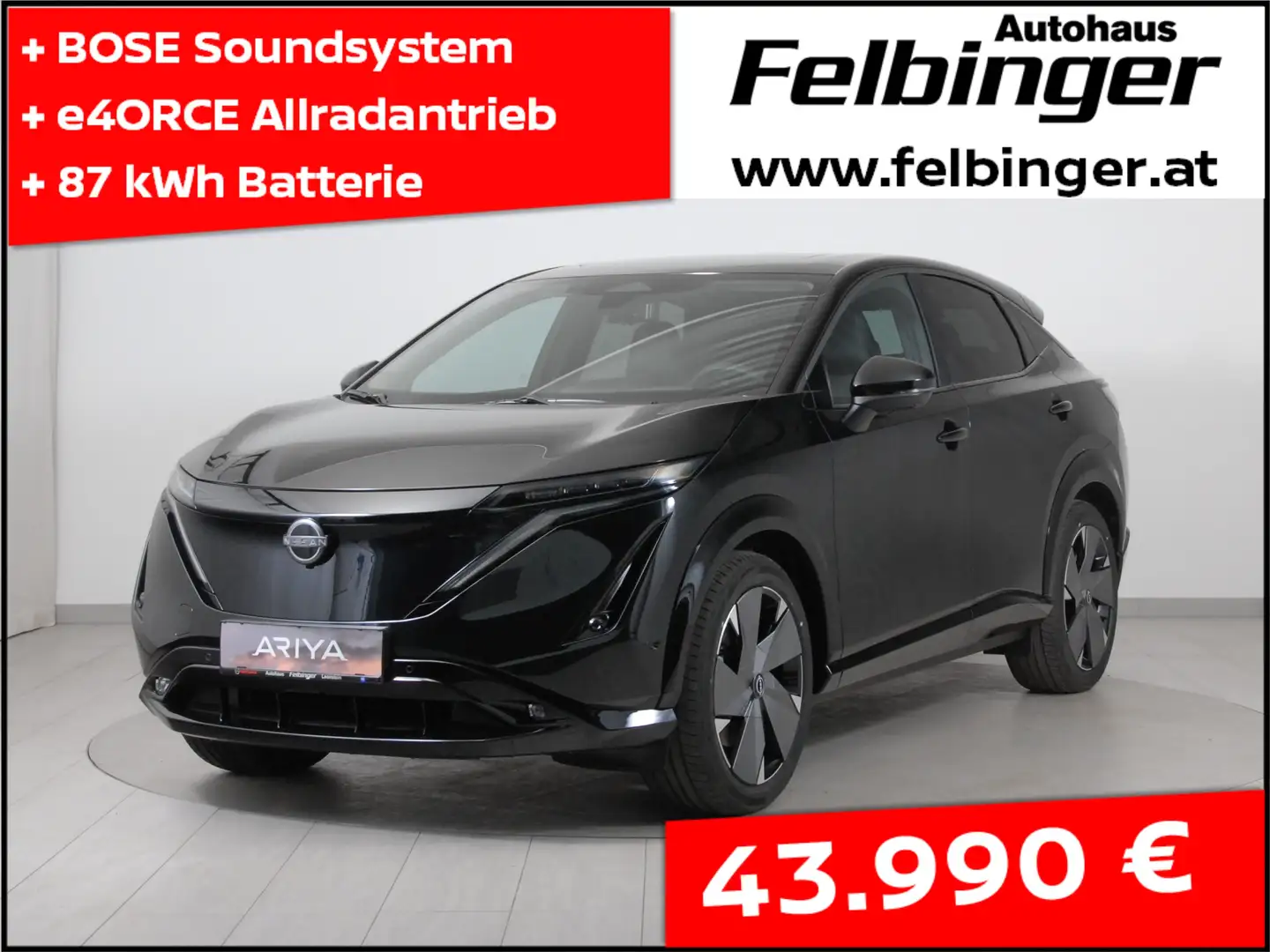 Nissan Ariya 87kWh e-4ORCE Evolve Aut. Noir - 1