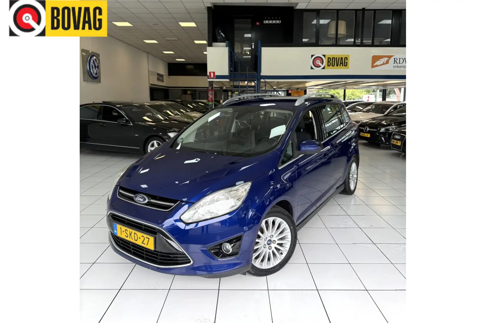 Ford Grand C-Max 1.0 Titanium 7p Bovag Garantie Синій - 1