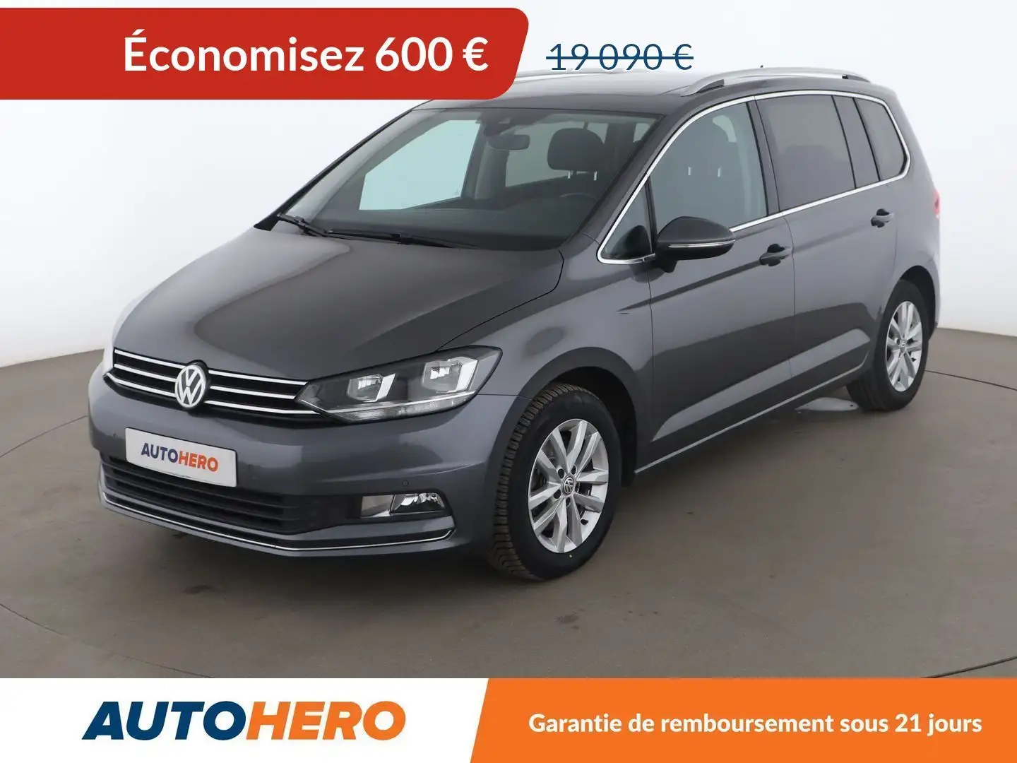 Volkswagen Touran 1.6 TDI BlueMotion Tech Carat DSG7 Gris - 1