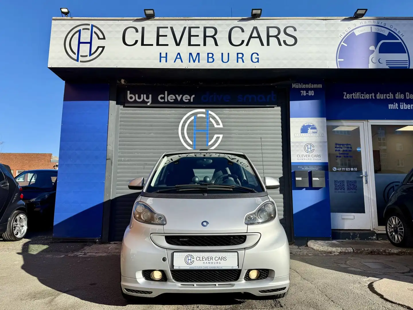 smart forTwo CABRIO*BRABUS XCLUSIVE*LEDER*NAVI*APPLE Argent - 2