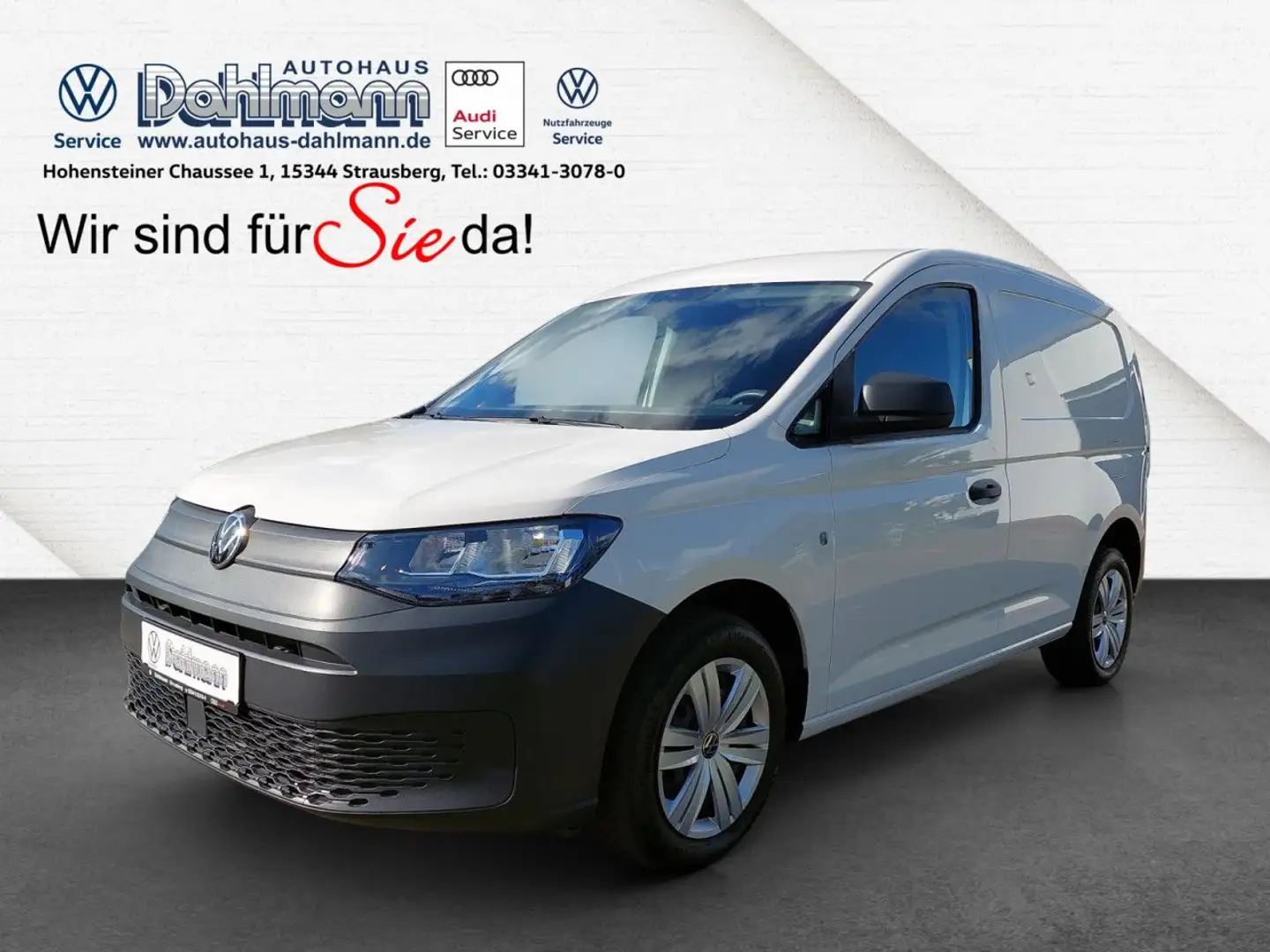 Volkswagen CADDY CARGO 1.5 TSI KLIMA DAB+ AHK HOLZBODEN Euro6 Weiß - 1