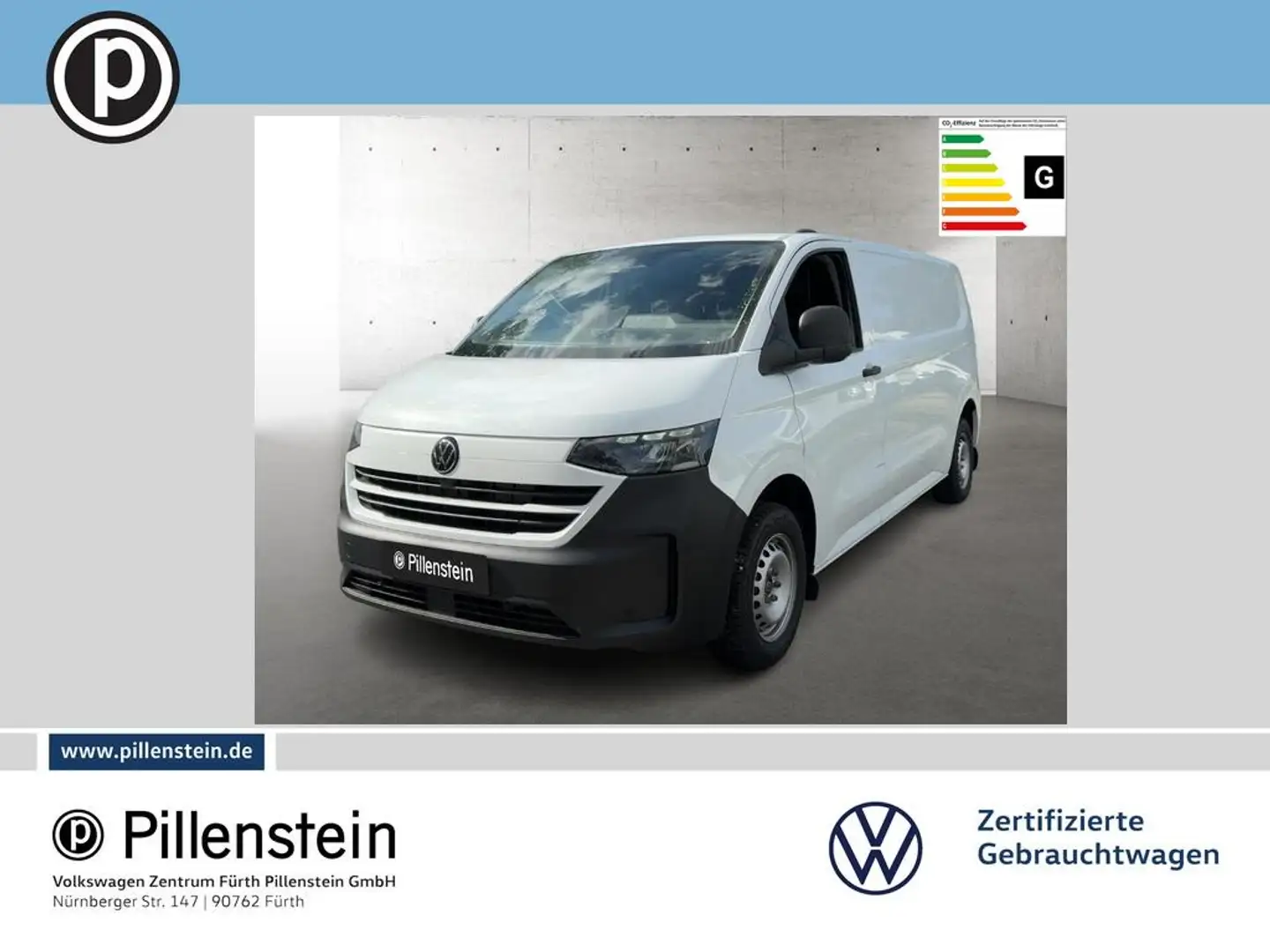 Volkswagen T7 Kasten LR KLIMA KAMERA PDC HECKTÜREN Wit - 1