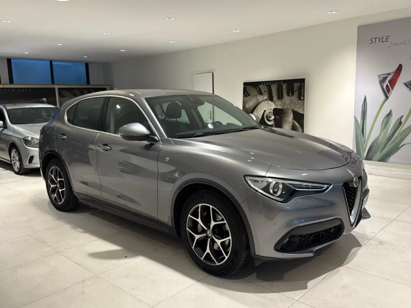 Alfa Romeo Stelvio 2.2Turbo 210cv AT8 Q4 Ti Pelle Navi Fari Xeno Blis Gris - 2