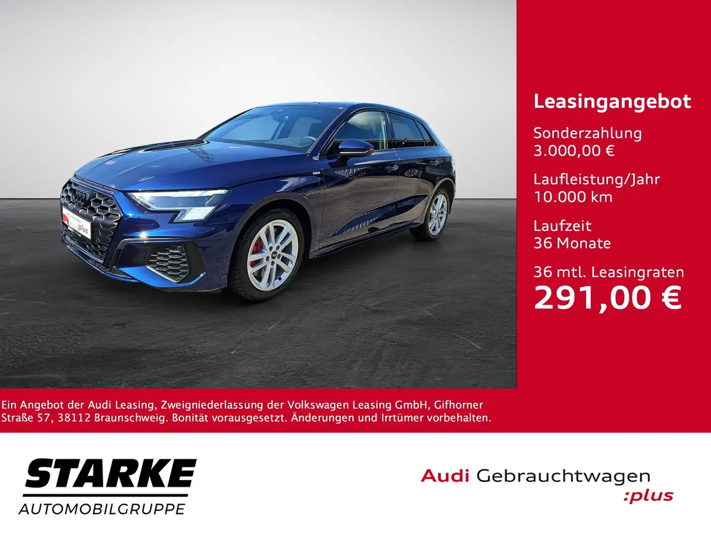 Audi A3 Sportback 45 TFSI e S tronic S line NaviPlus Ma... Blau - 1