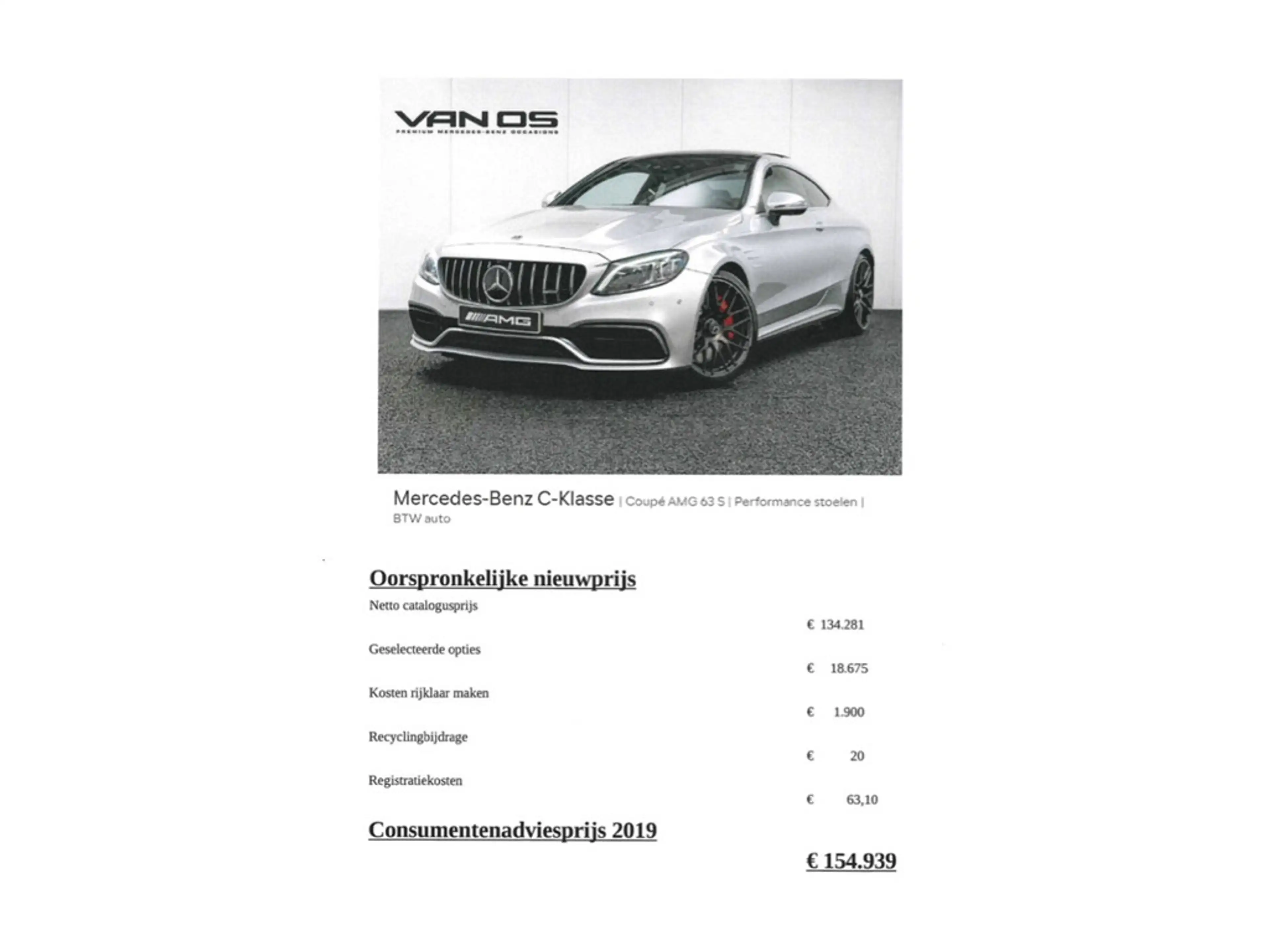 Mercedes-Benz C 63 AMG Coupé S | Performance stoelen | BTW auto | Origine — photo 3