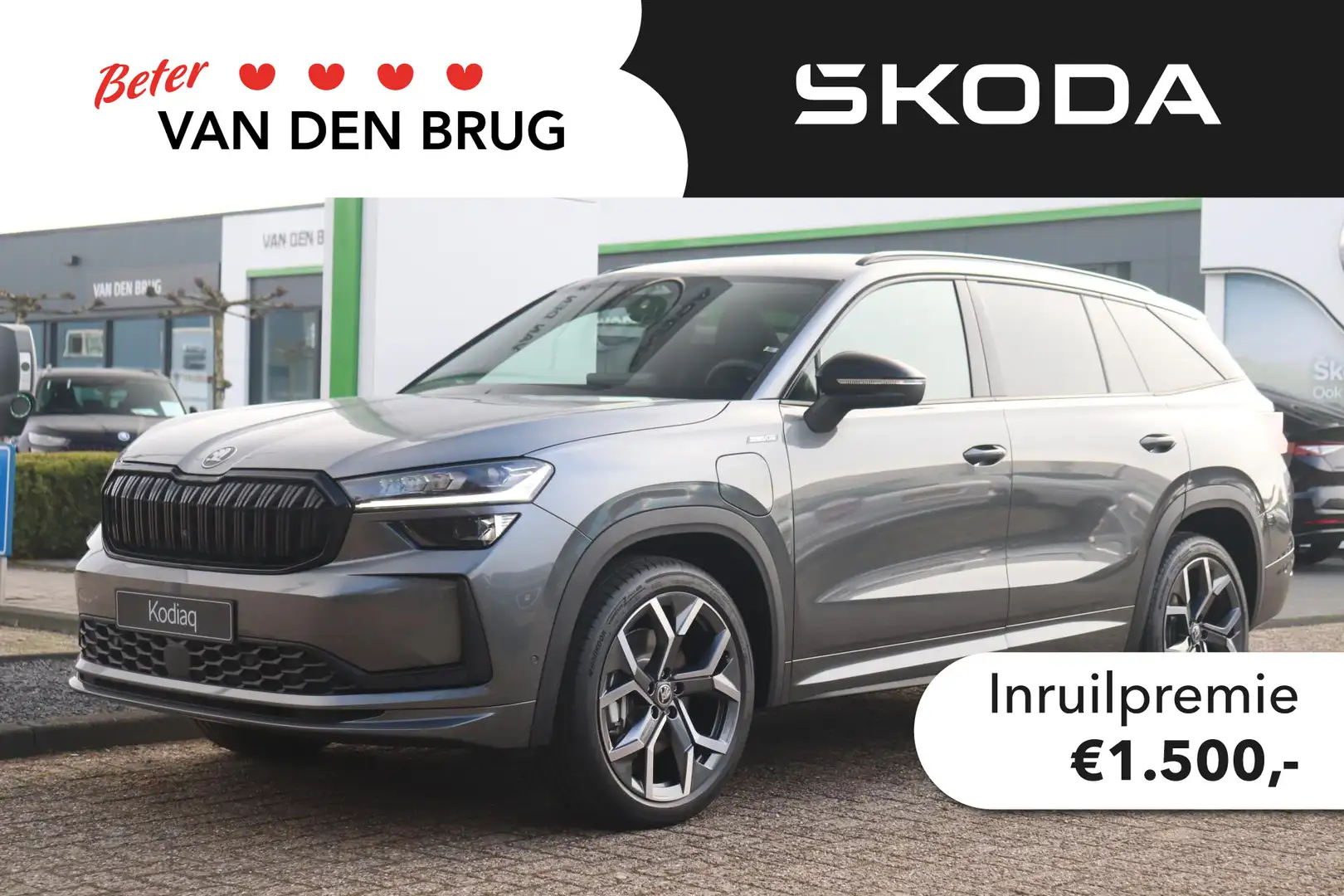 Skoda Kodiaq Sportline Business 1.5 TSI PHEV | Trekhaak | Dynam Grijs - 1