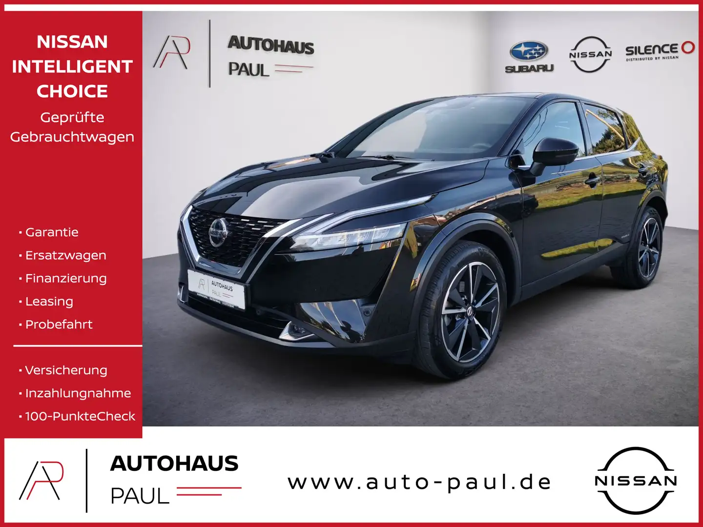 Nissan Qashqai 1.3 DIG-T Tekna, HUD, Kamera 360° Schwarz - 1