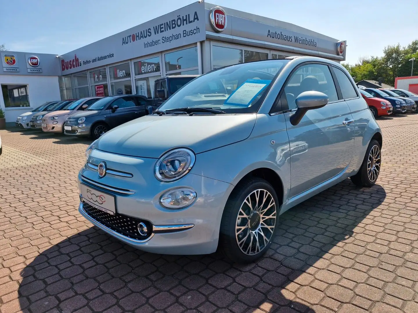 Fiat 500C 500 Cabrio Dolcevita Navi Klimaaut LM Blau - 1