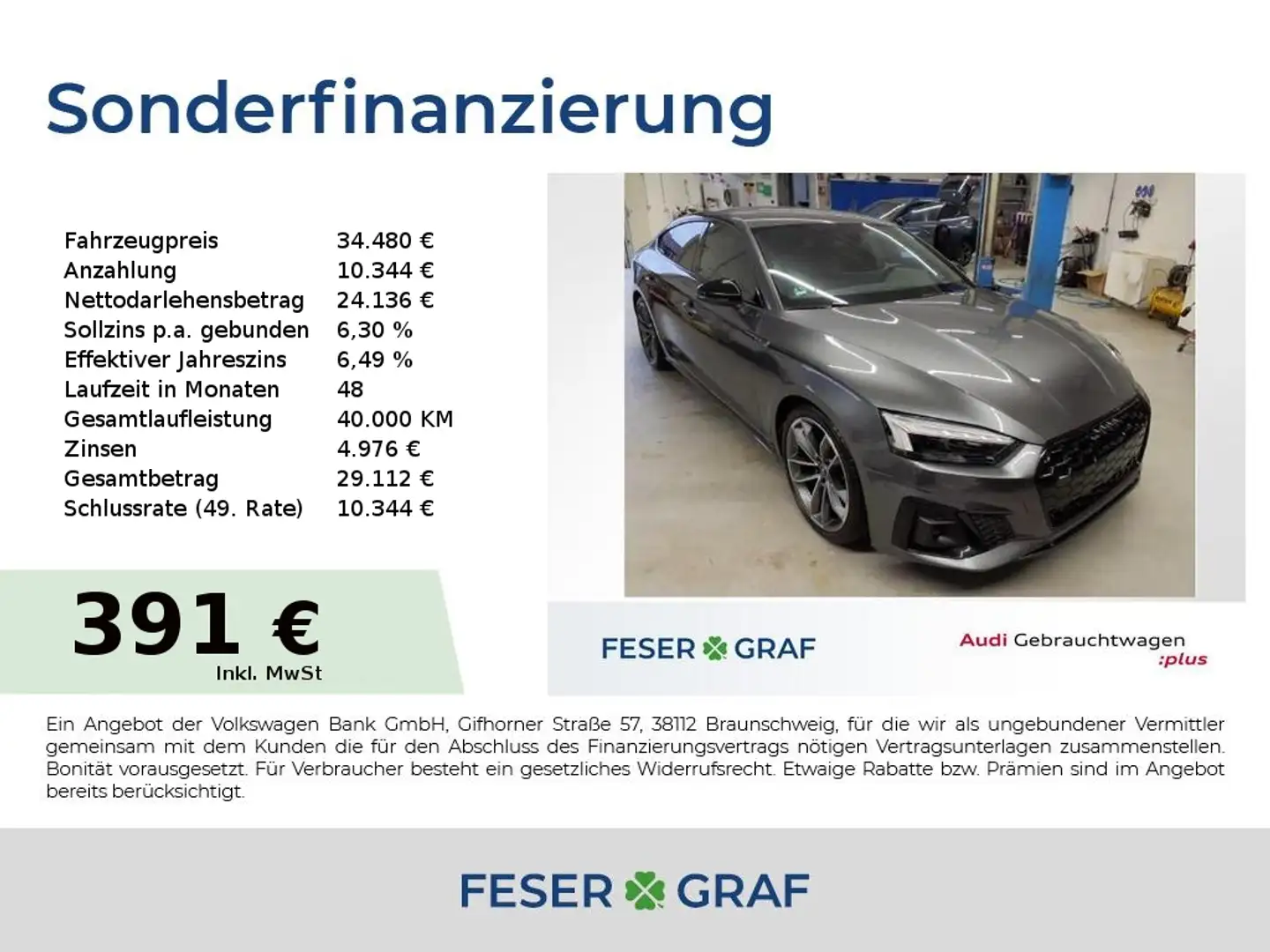 Audi A5 Sportback 35 TDI S tronic S Line Int Matrix,Navi,L Grau - 1