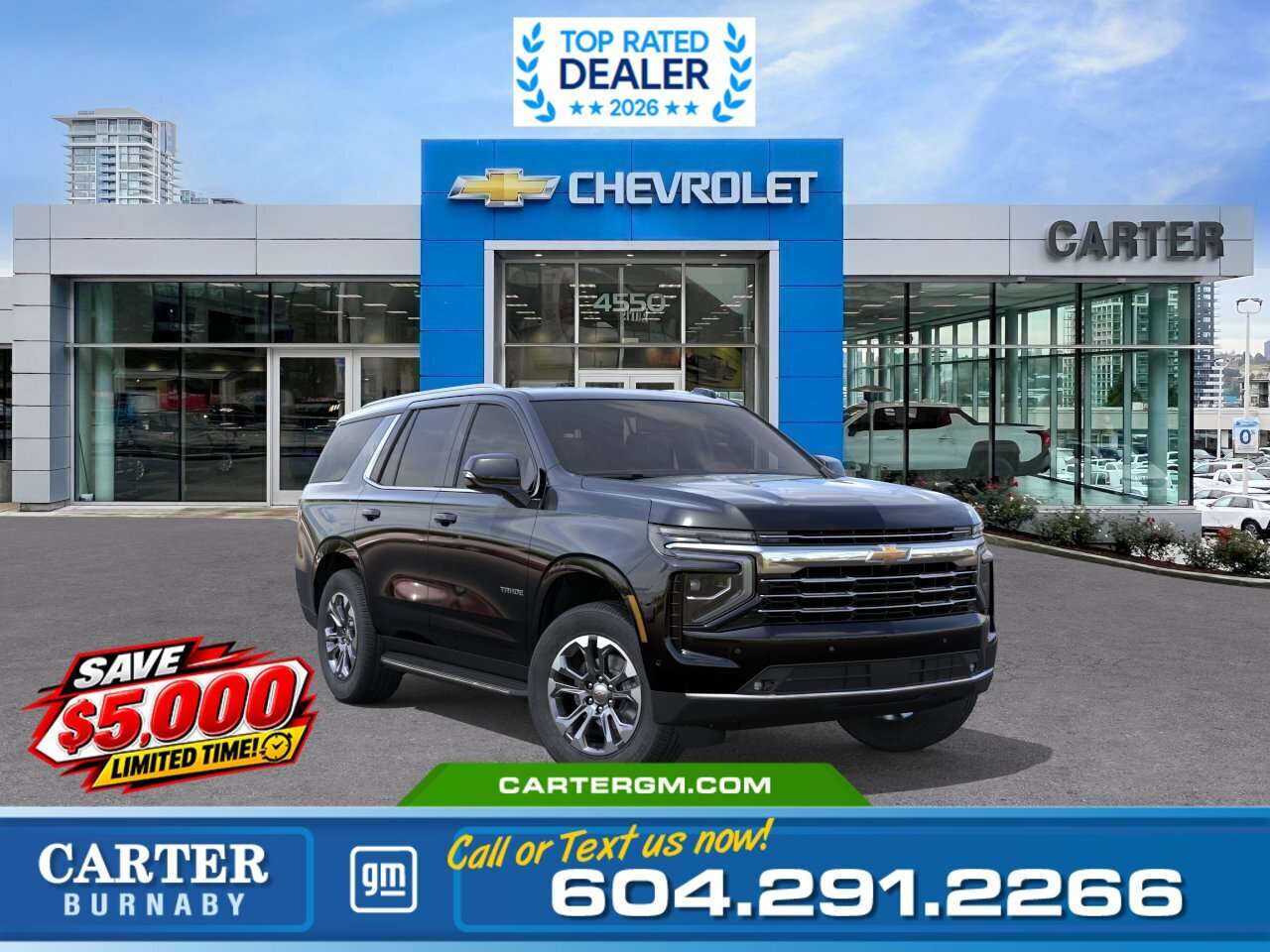 Black 2026 Chevrolet Tahoe SUV / Crossover Four-Wheel Drive Automatic