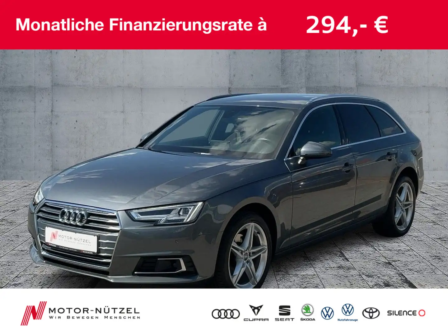 Audi A4 2.0TFSI S-TR S-LINE LED+NAV+ACC+RFK+AHK Grau - 1