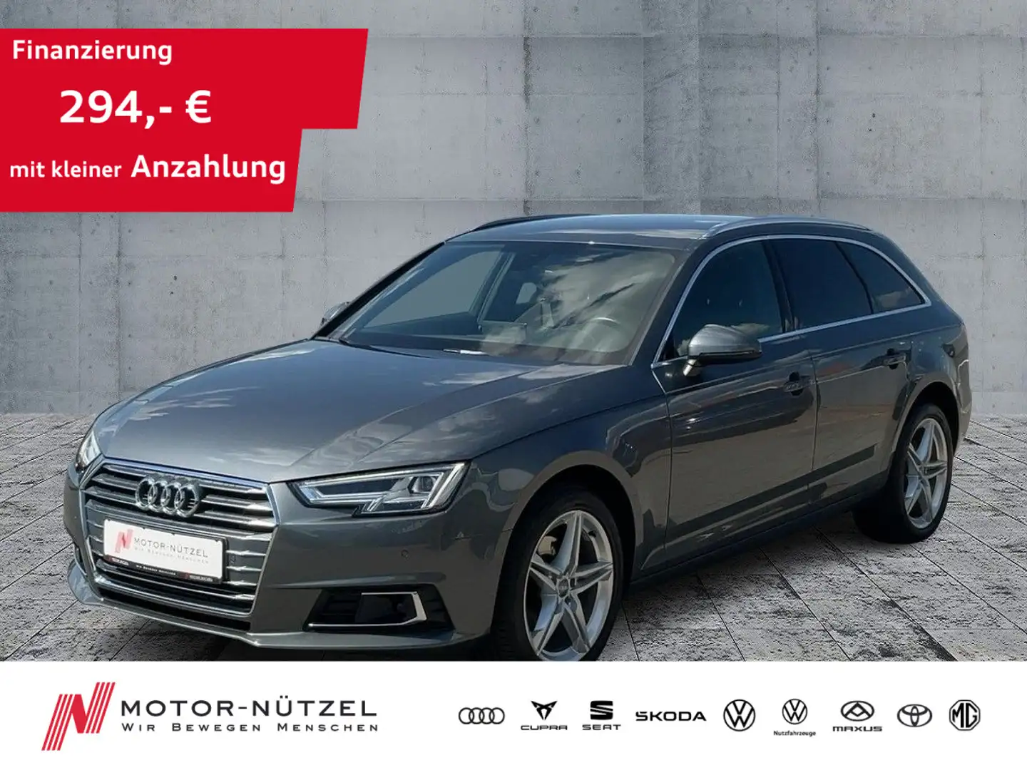 Audi A4 2.0TFSI S-TR S-LINE LED+NAV+ACC+RFK+AHK Gris - 1