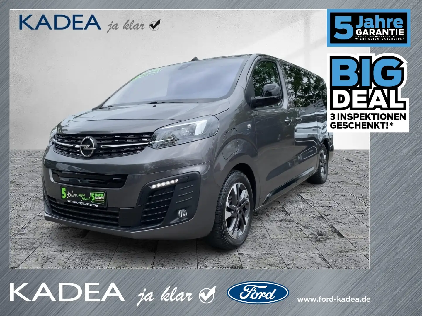Opel Zafira Life Electric 75kWh L3 Elegance Panorama Gris - 1