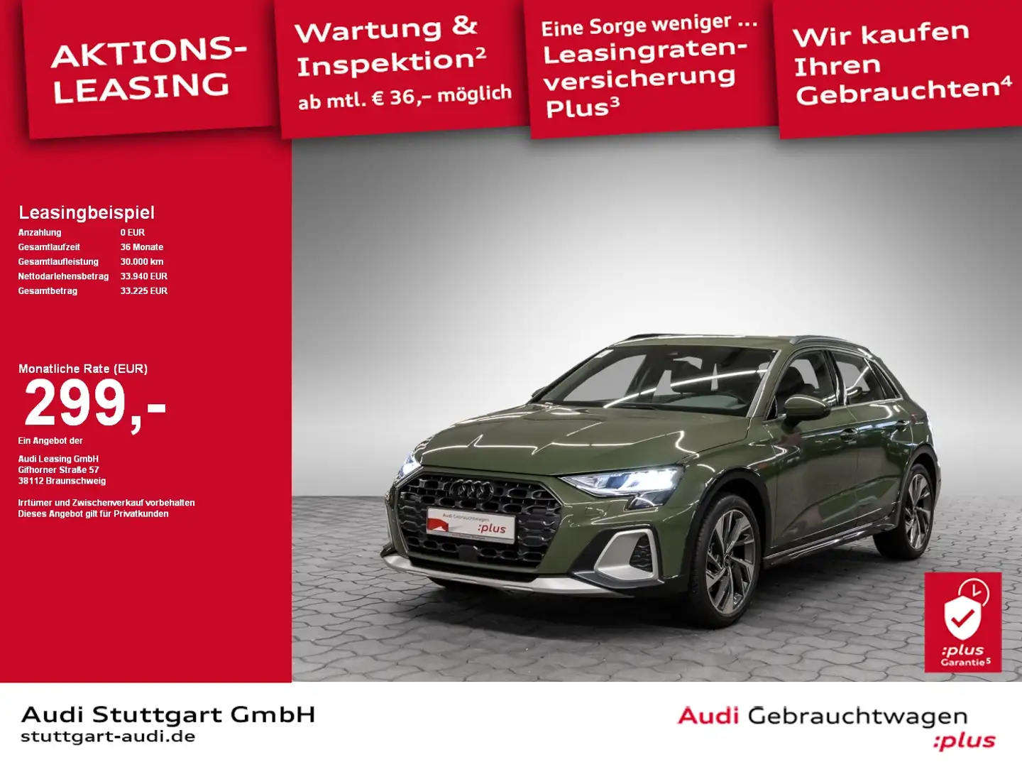 Audi A3 allstreet 35 TFSI AHK SHZ Keyless Navi PDC Grün - 1