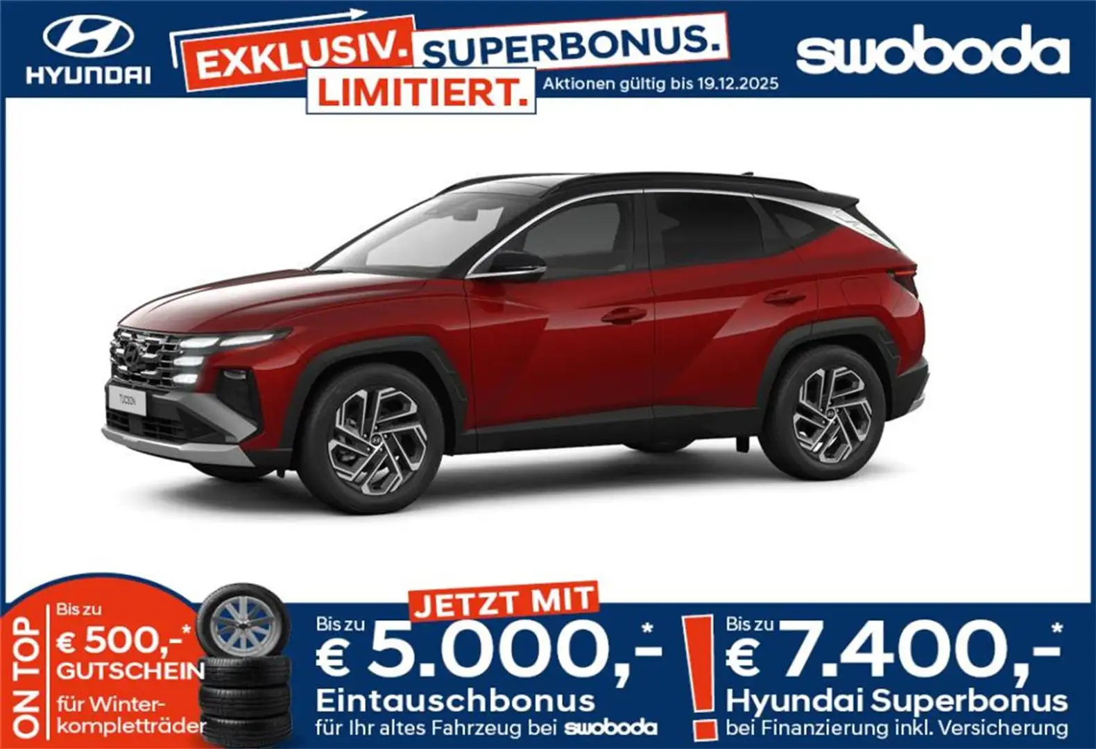 Hyundai TUCSON Tucson NX4 Jubile 1,6 T-GDi 2WD 48V t5bj1 Rouge - 1