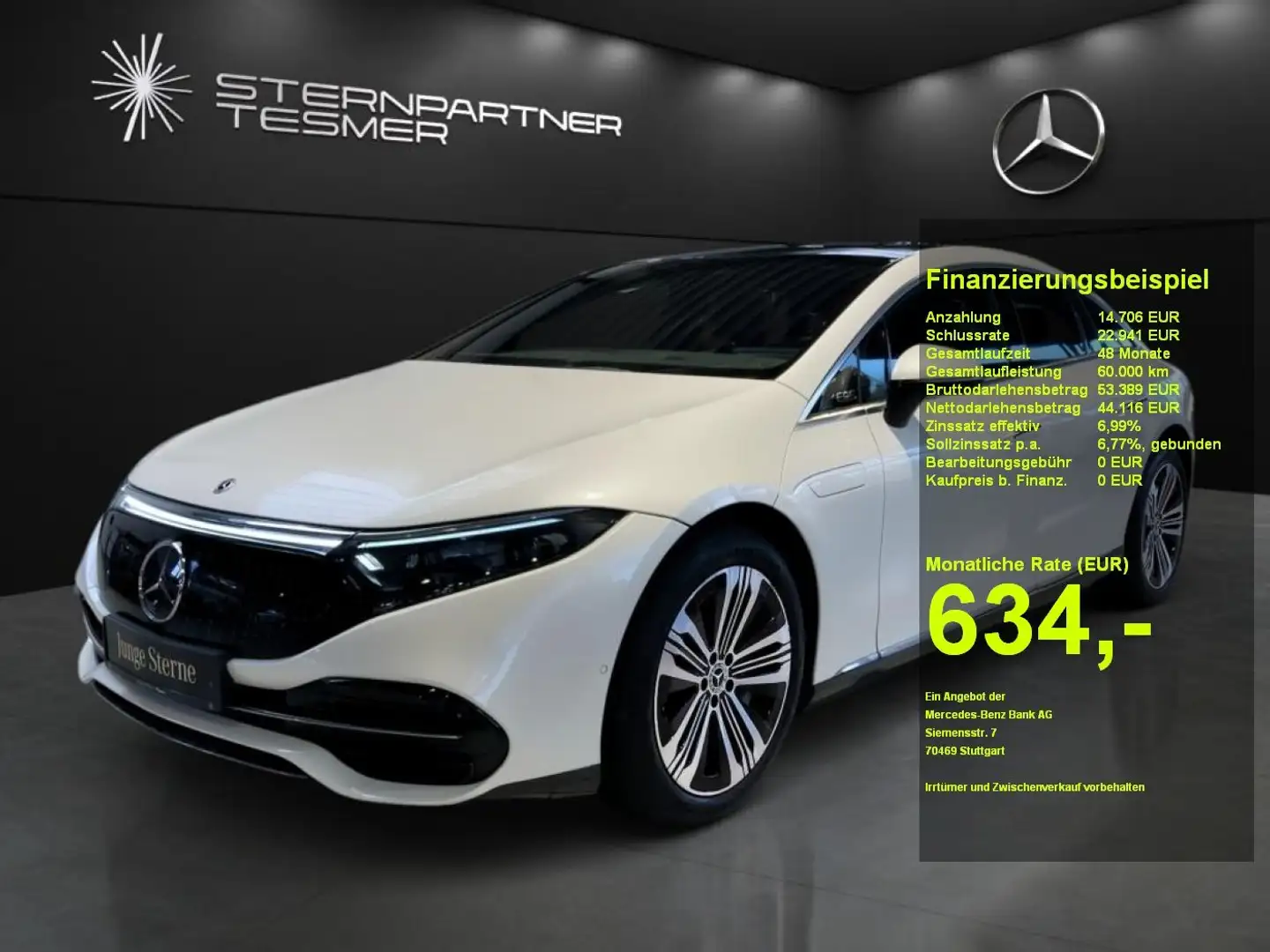 Mercedes-Benz EQS 450+ +MBUX+PANO+KAMERA+AIRMATIC+HuD+360°+AUT Blanc - 1